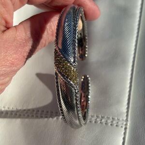 Judith Ripka Two-Tone Silver and Gold Bracelet